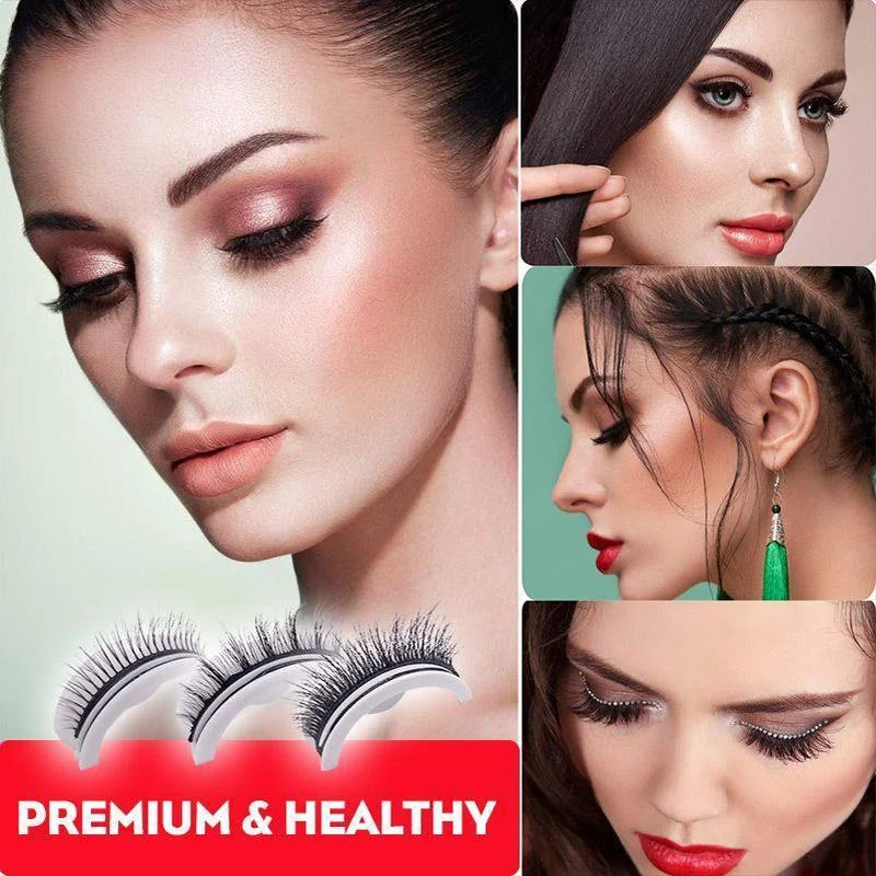 Reusable Self-Adhesive False Eyelashes Quick Application Natural Look - Image 5