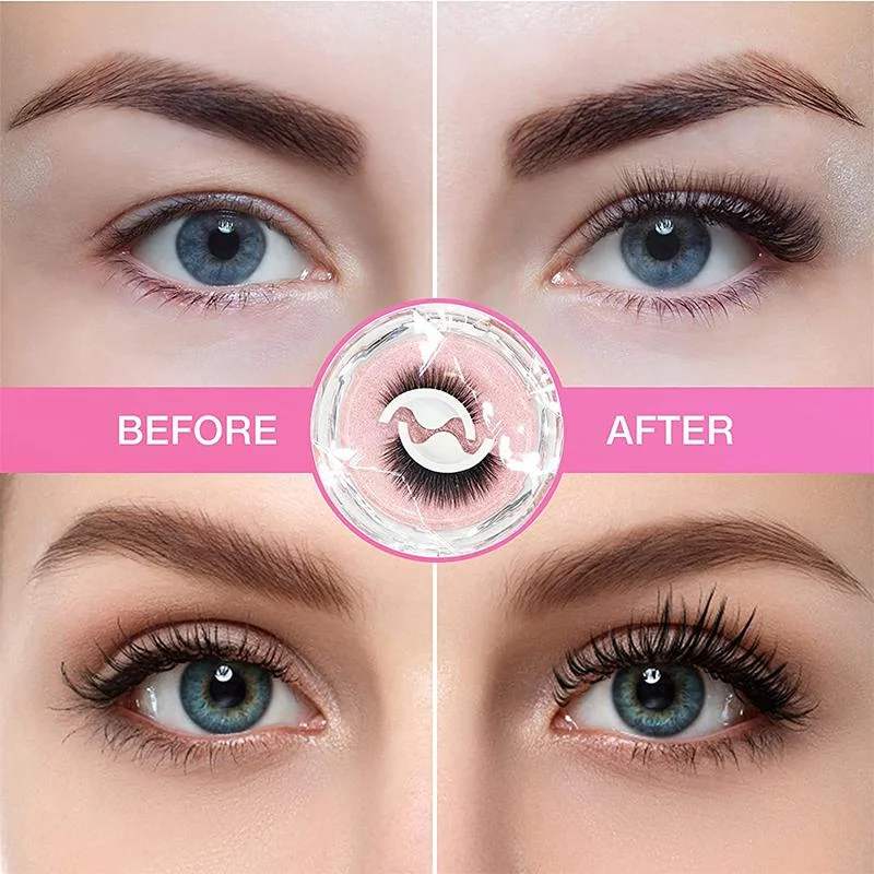 Reusable Self-Adhesive False Eyelashes Quick Application Natural Look - Image 9