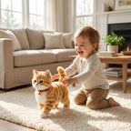 Plush Robot Cat Toy Walking Meowing