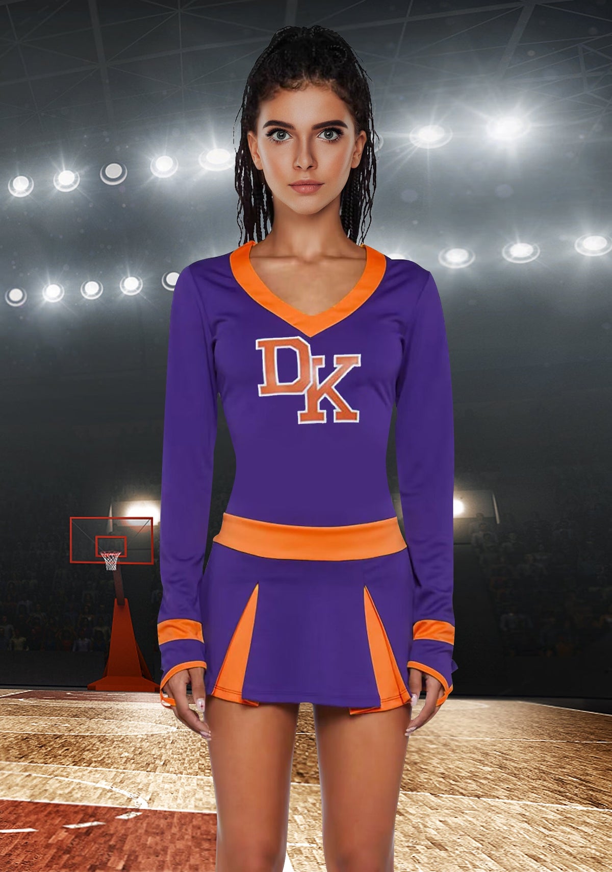 Womens 2 Piece Cheerleader Costume - Image 4