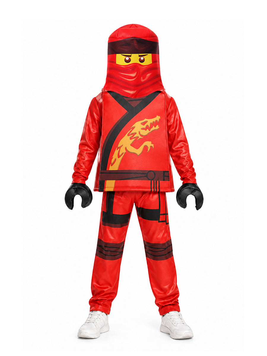 Kids 4 Piece Block Ninja Costume - Image 15