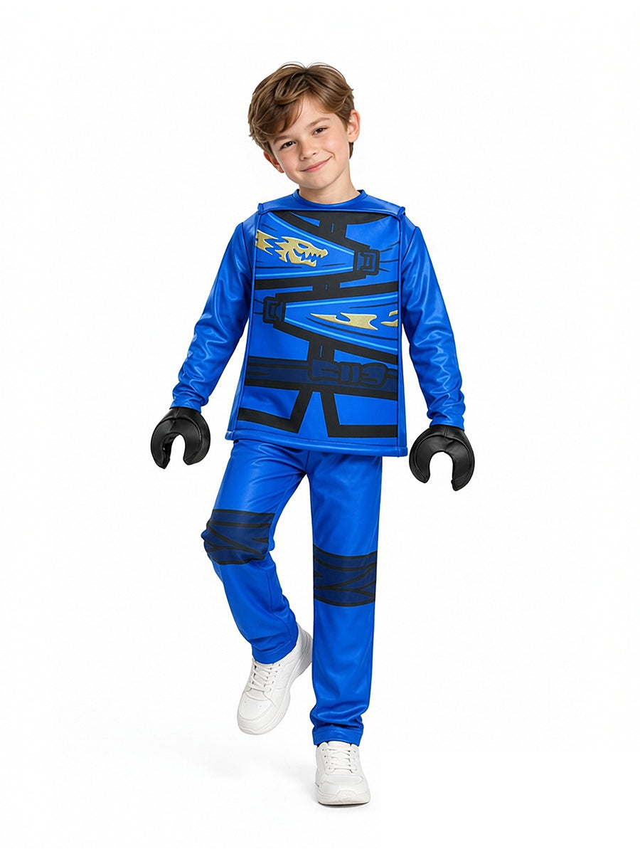Kids 4 Piece Block Ninja Costume - Image 3