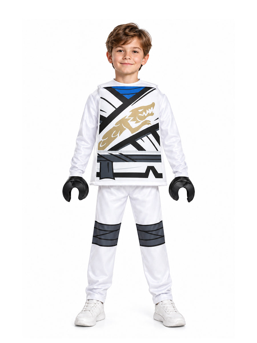 Kids 4 Piece Block Ninja Costume - Image 5