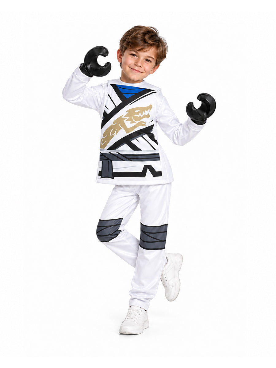 Kids 4 Piece Block Ninja Costume - Image 7