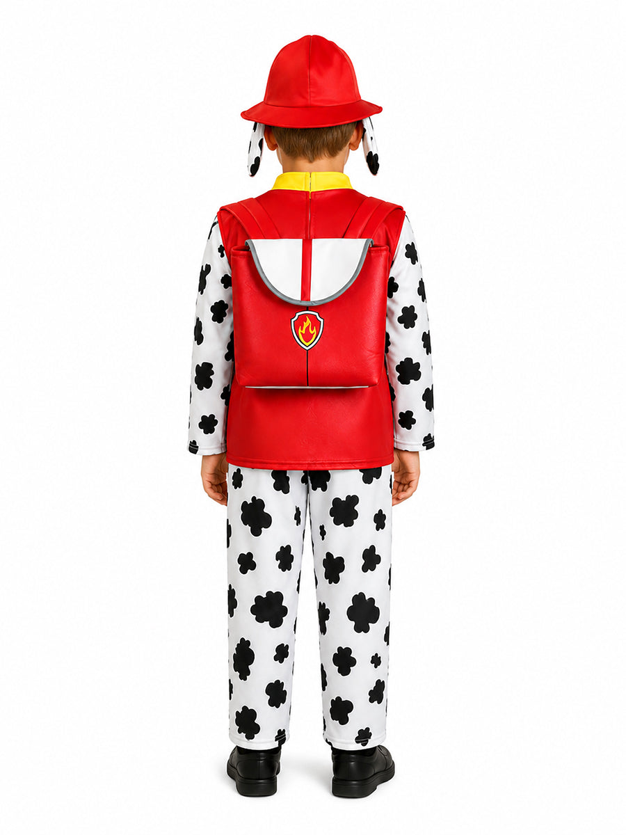 Kids 4 Piece Dalmatian Firefighter Costume - Image 2