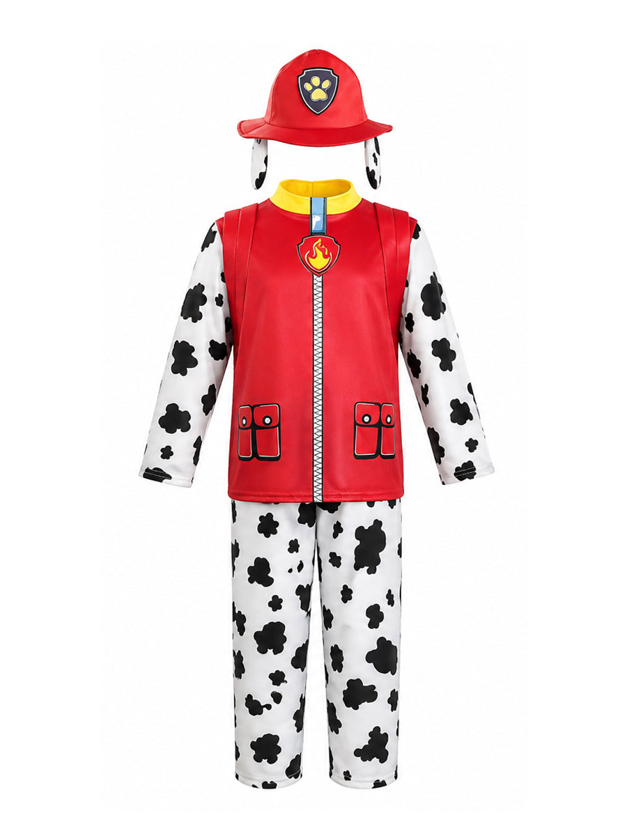 Kids 4 Piece Dalmatian Firefighter Costume - Image 6