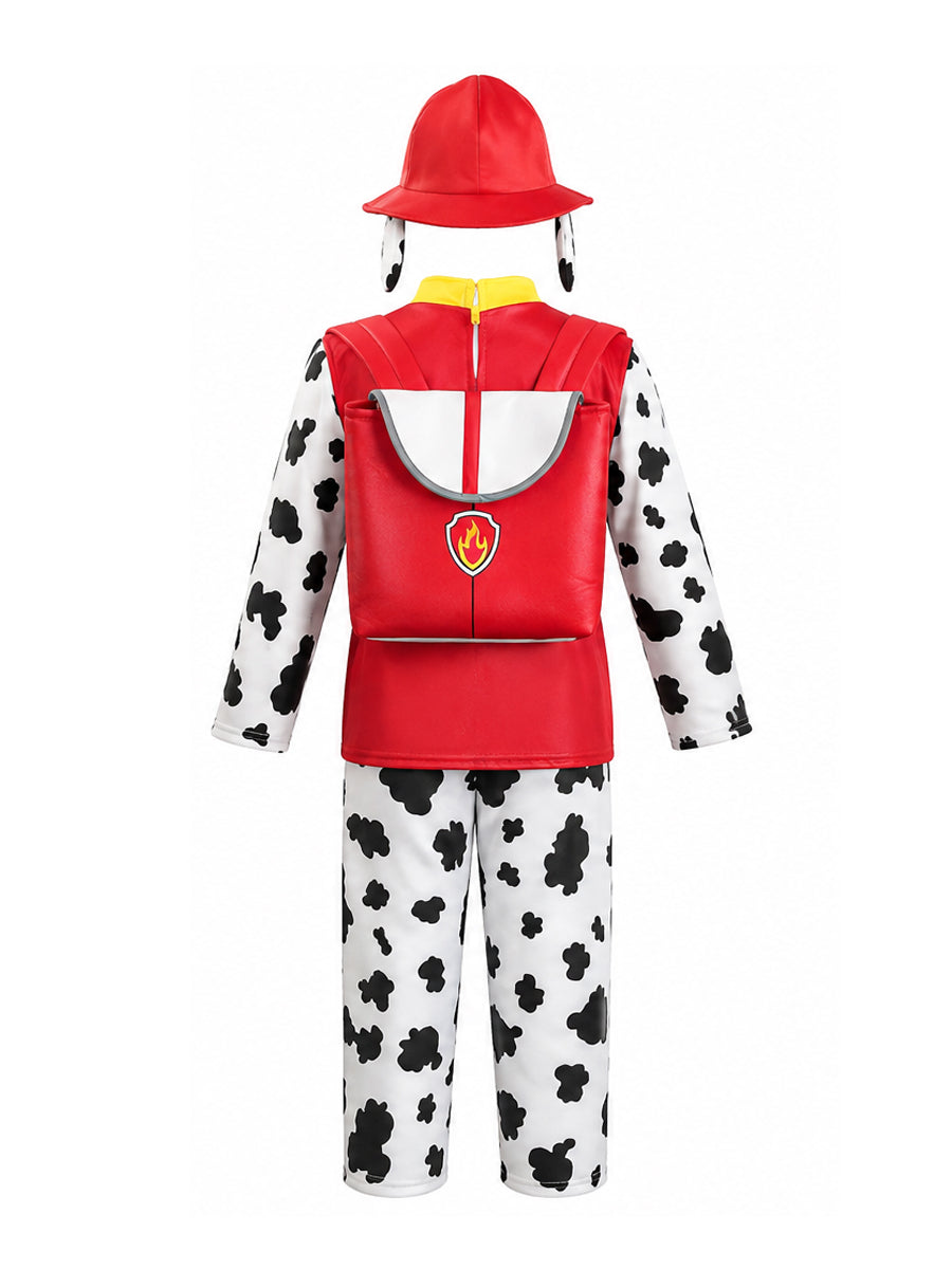 Kids 4 Piece Dalmatian Firefighter Costume - Image 7