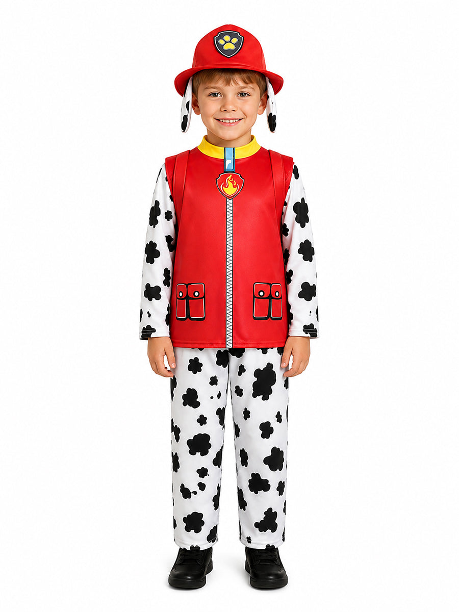 Kids 4 Piece Dalmatian Firefighter Costume