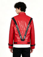 Faux Leather Costume Jacket 80s Pop Star - Image 2