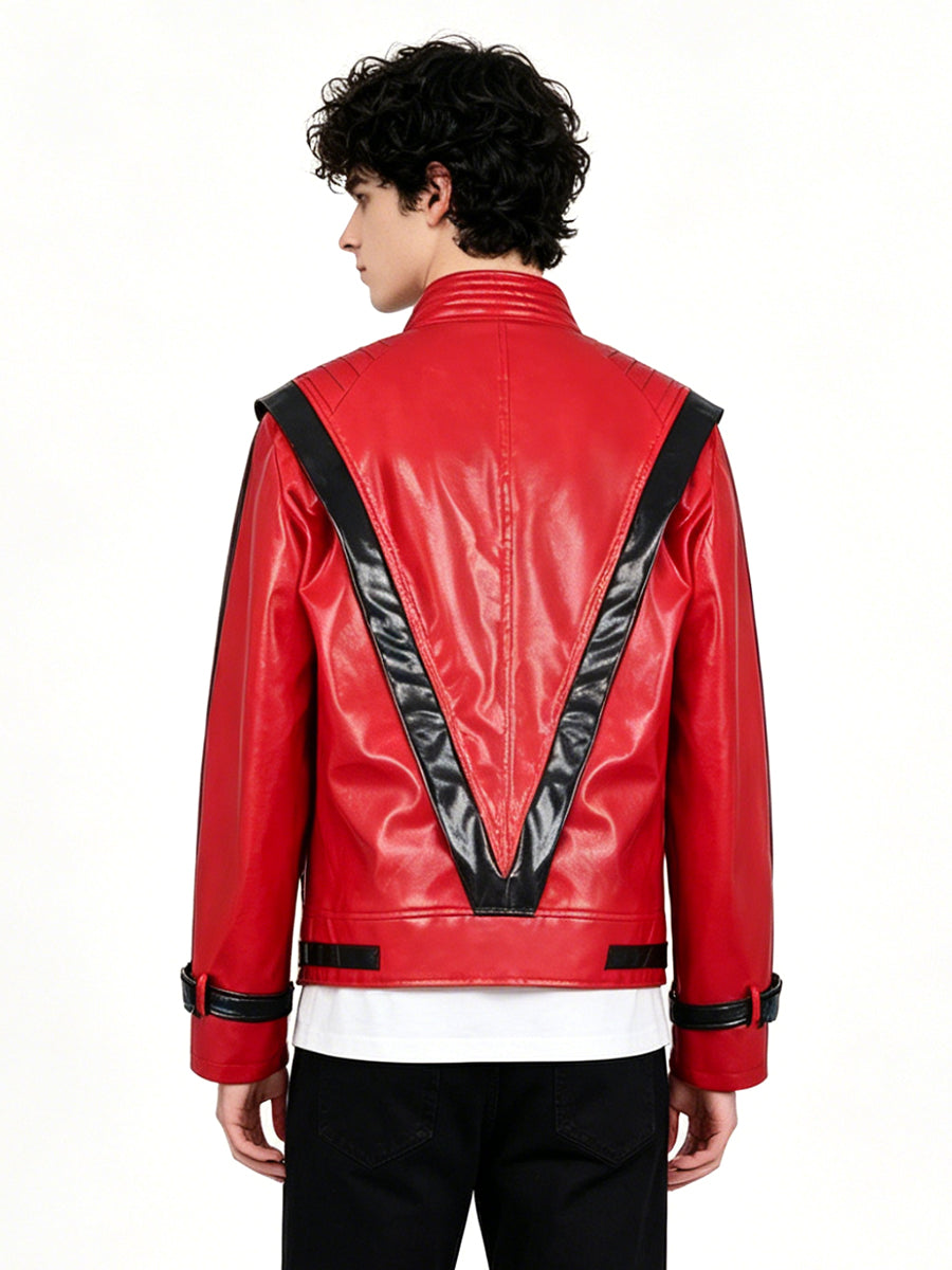 Faux Leather Costume Jacket 80s Pop Star - Image 2