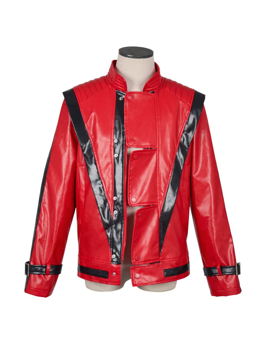 Faux Leather Costume Jacket 80s Pop Star - Image 4