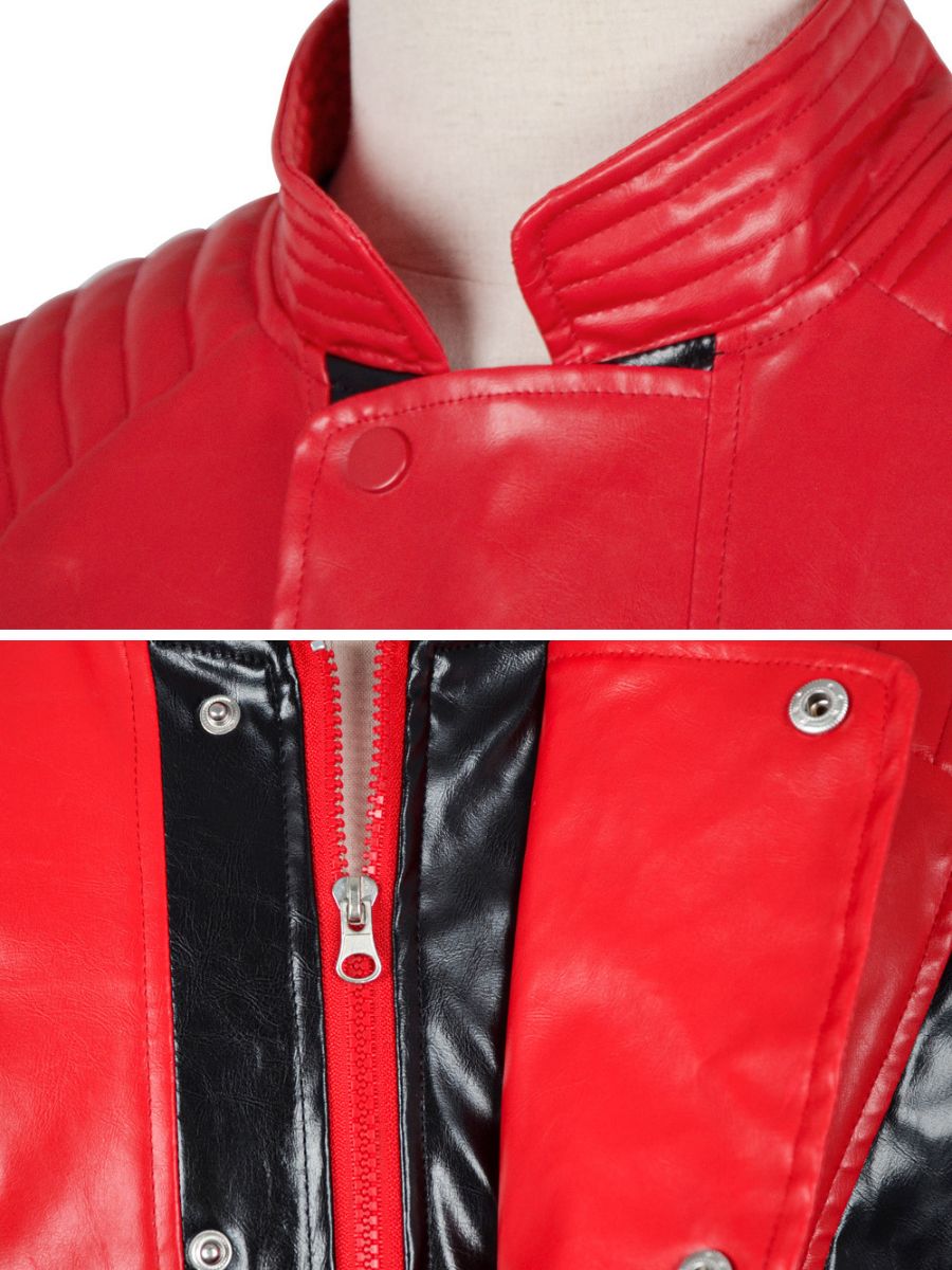 Faux Leather Costume Jacket 80s Pop Star - Image 6