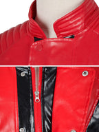 Faux Leather Costume Jacket 80s Pop Star - Image 6