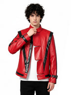 Faux Leather Costume Jacket 80s Pop Star
