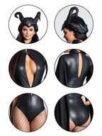 Women Faux Leather Devil Costume - Image 4