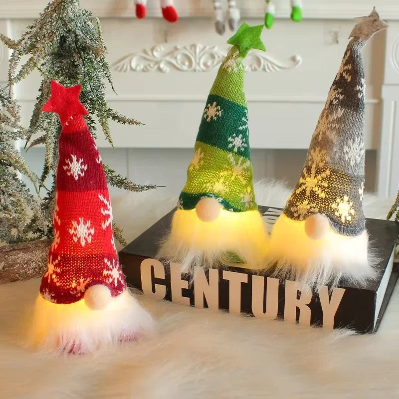 Scandinavian Plush Christmas Gnome LED Light Up - Image 3