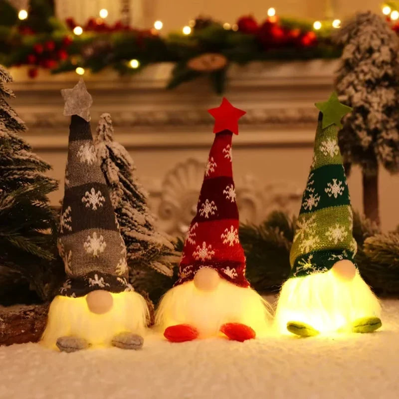 Scandinavian Plush Christmas Gnome LED Light Up - Image 4