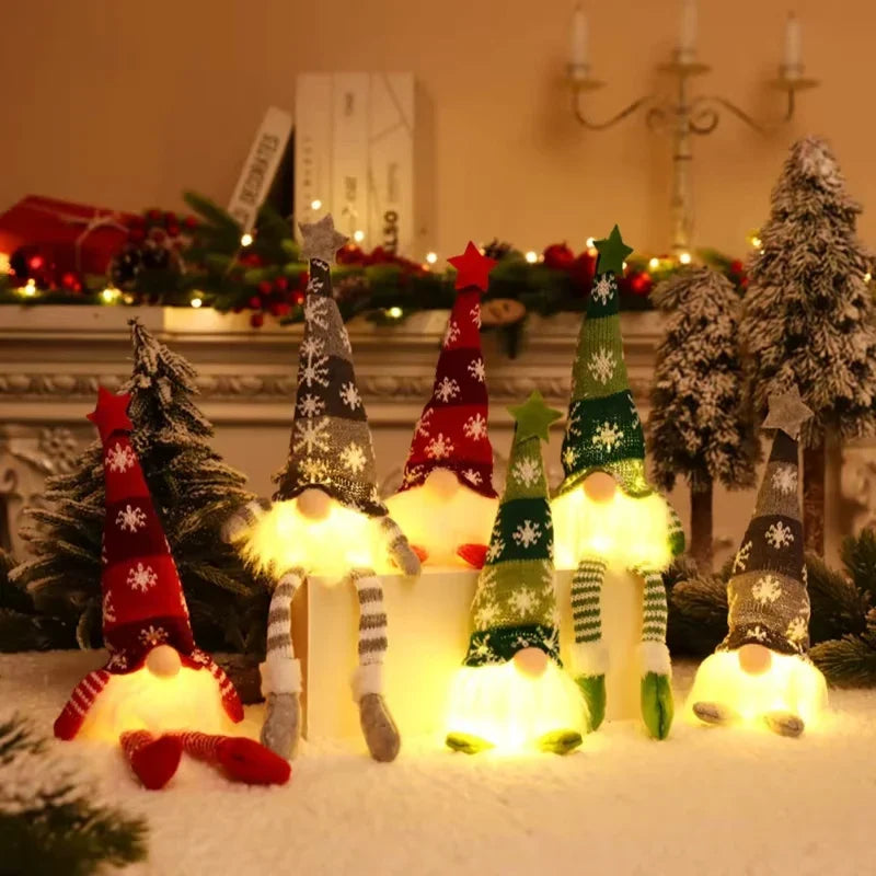 Scandinavian Plush Christmas Gnome LED Light Up - Image 5