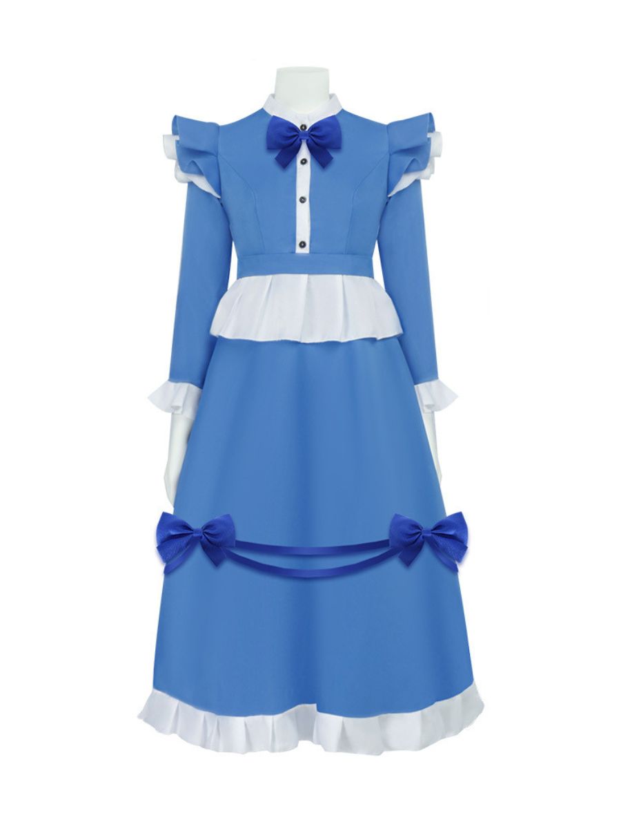 Kids Adults Blue Doll Dress Costume - Image 14