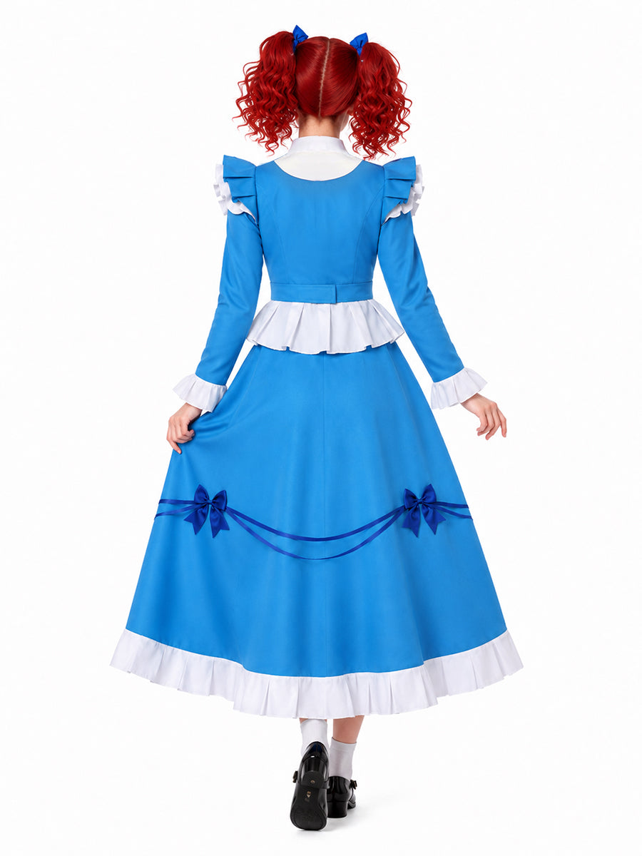Kids Adults Blue Doll Dress Costume - Image 7