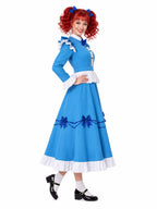 Kids Adults Blue Doll Dress Costume - Image 8
