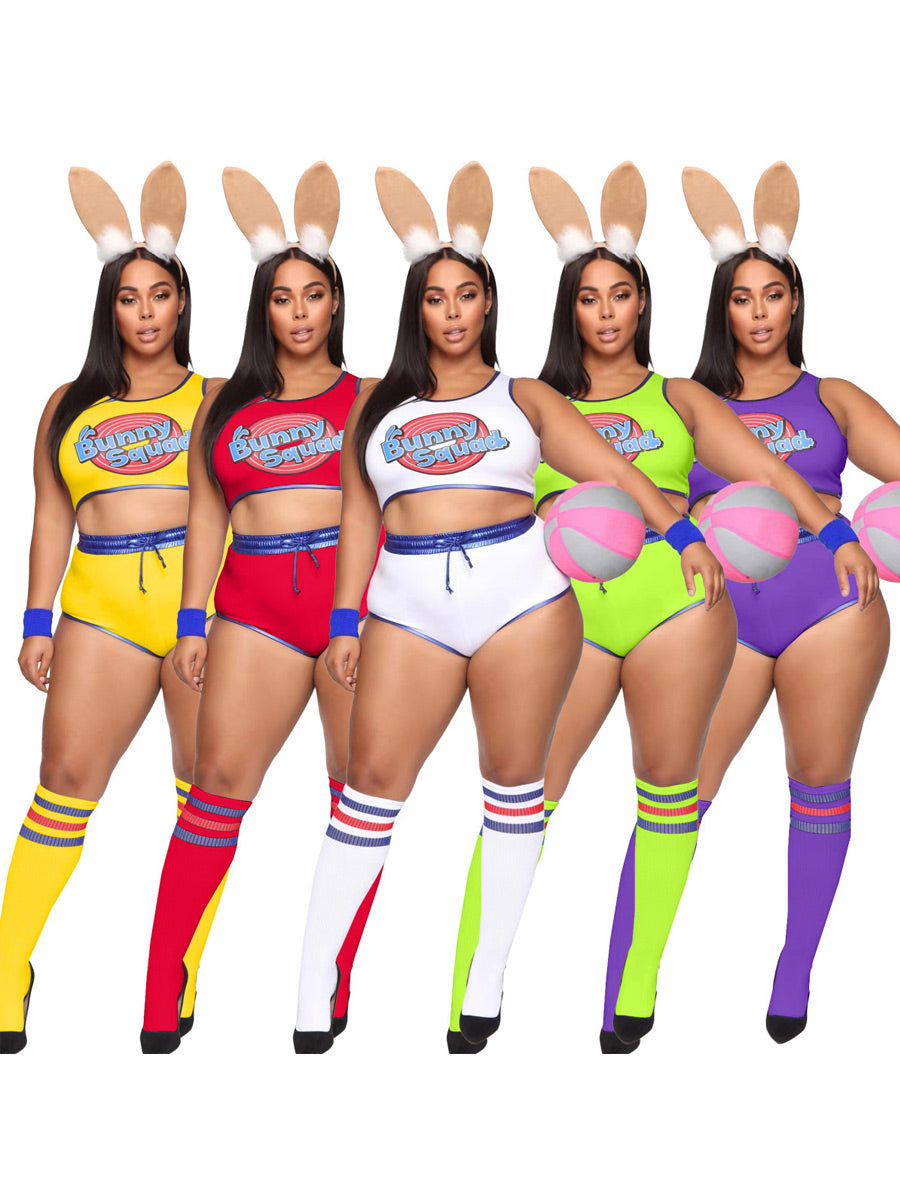 Women 5 Piece Bunny Cheerleader Costume - Image 12