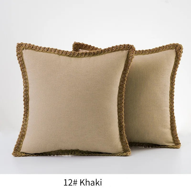 Festive Accent Pillow Cover Grey and Red Decorative Cushion Case - Image 14