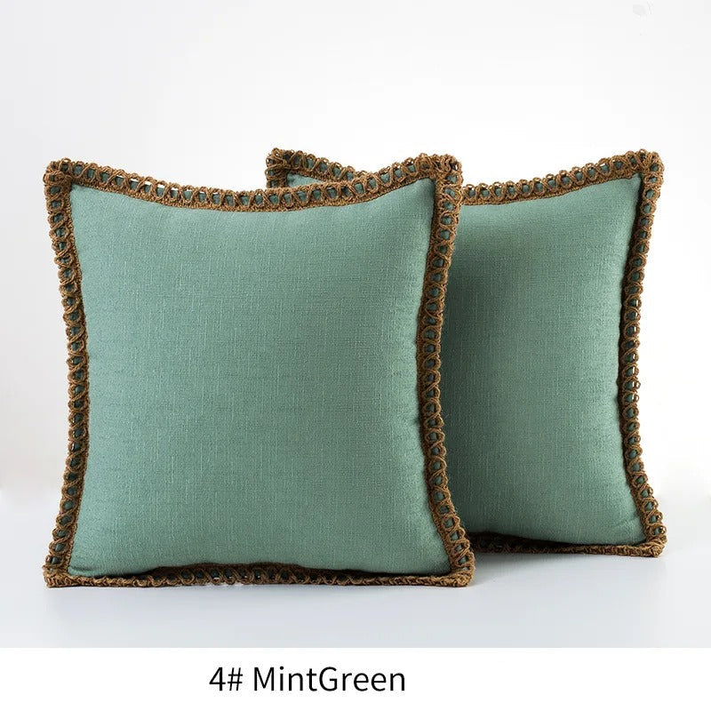 Festive Accent Pillow Cover Grey and Red Decorative Cushion Case - Image 15