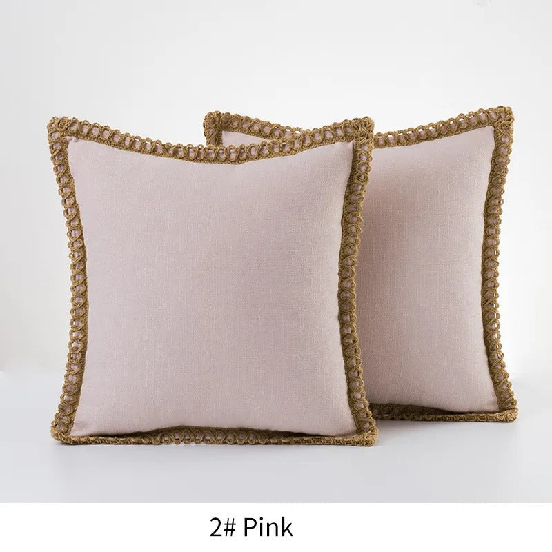 Festive Accent Pillow Cover Grey and Red Decorative Cushion Case - Image 11