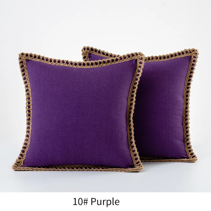 Festive Accent Pillow Cover Grey and Red Decorative Cushion Case - Image 12