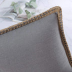 Festive Accent Pillow Cover Grey and Red Decorative Cushion Case - Image 4