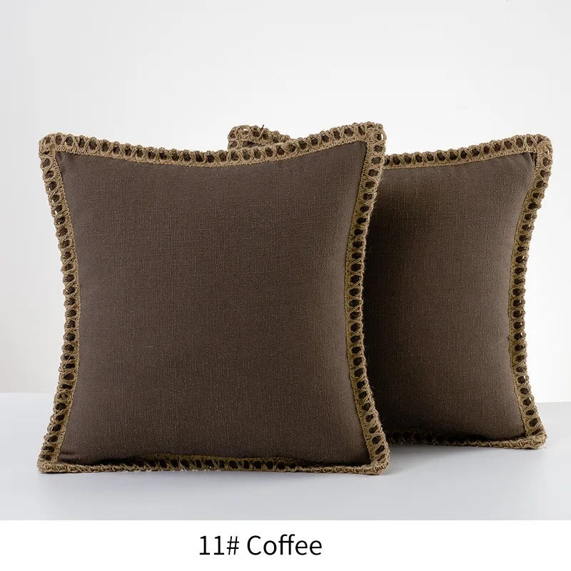 Festive Accent Pillow Cover Grey and Red Decorative Cushion Case - Image 16