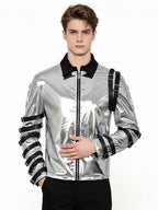 Metallic Silver Costume Jacket - Image 3