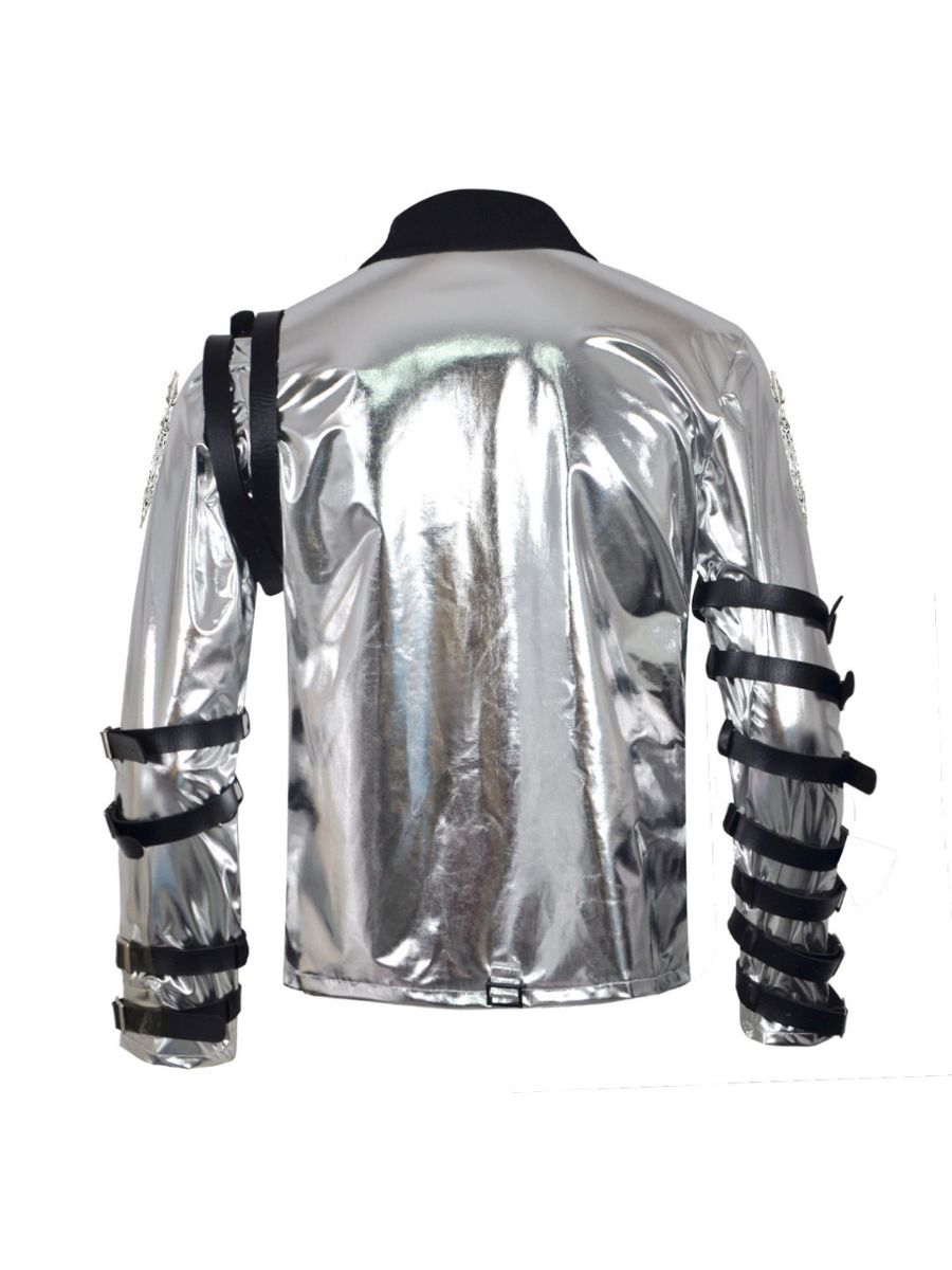 Metallic Silver Costume Jacket - Image 5