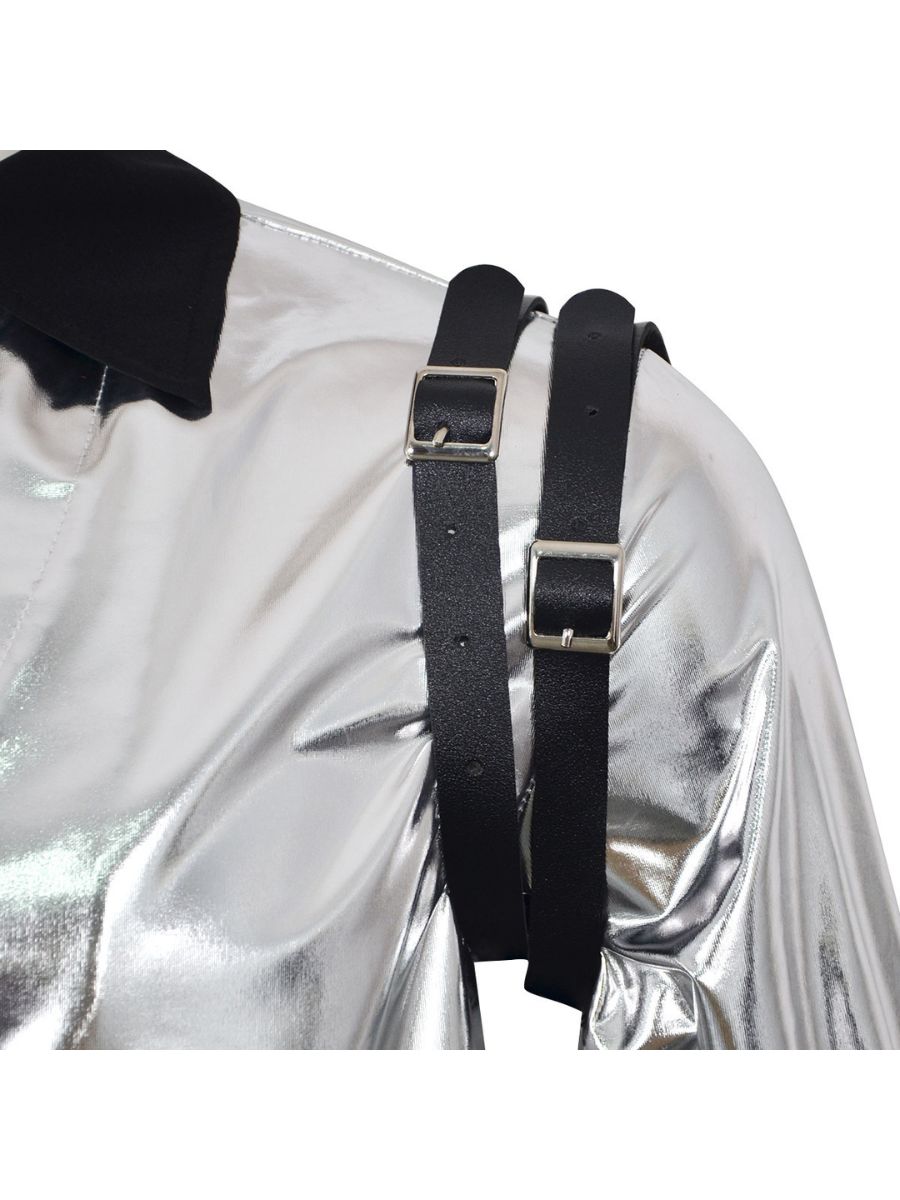 Metallic Silver Costume Jacket - Image 6