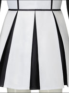 Clown Costume Womens Pierrot Jester Mini Dress Cowl Hood - Image 8