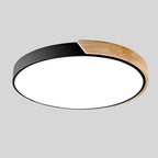 Scandinavian Round Wood Trim Flush Mount Ceiling Lamp LED - Image 17