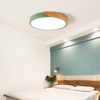 Scandinavian Round Wood Trim Flush Mount Ceiling Lamp LED - Image 6