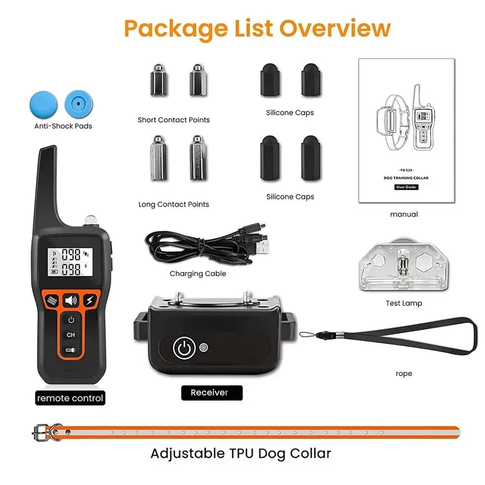 Rechargeable Dog Training Collar with Beep, Vibration & Static Modes - Image 9
