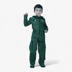 Pilot Costume for Kids with Emblems and Pockets