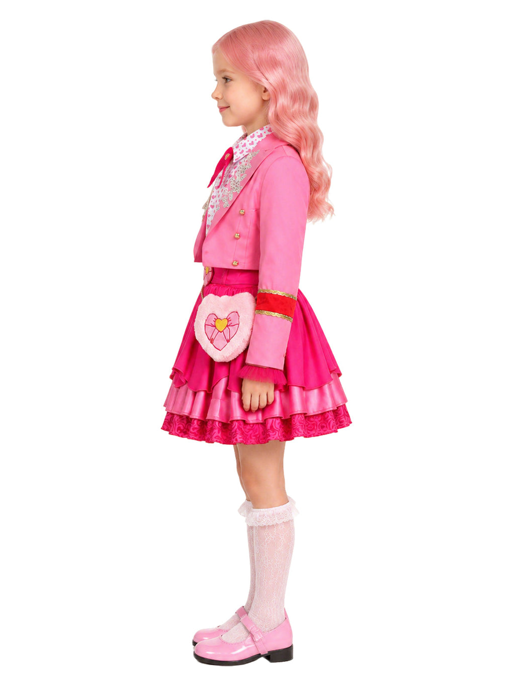Halloween Costume Pink Princess Academy Blazer Ruffle Skirt Set - Image 3