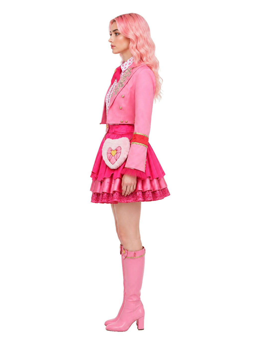Halloween Costume Pink Princess Academy Blazer Ruffle Skirt Set - Image 8