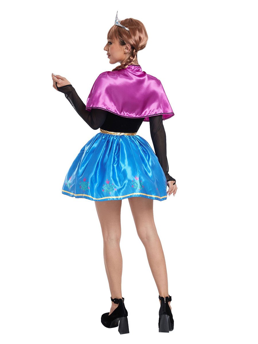 Adult 3 Piece Velvet Ice Queen Costume - Image 3