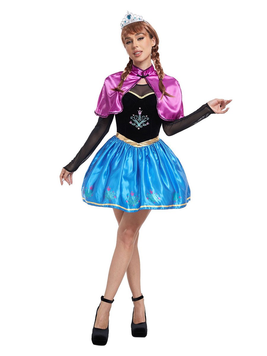 Adult 3 Piece Velvet Ice Queen Costume - Image 6