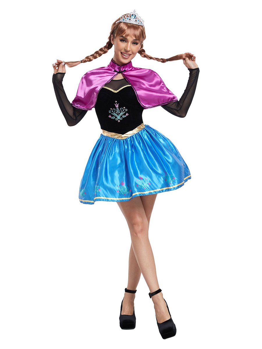 Adult 3 Piece Velvet Ice Queen Costume - Image 5