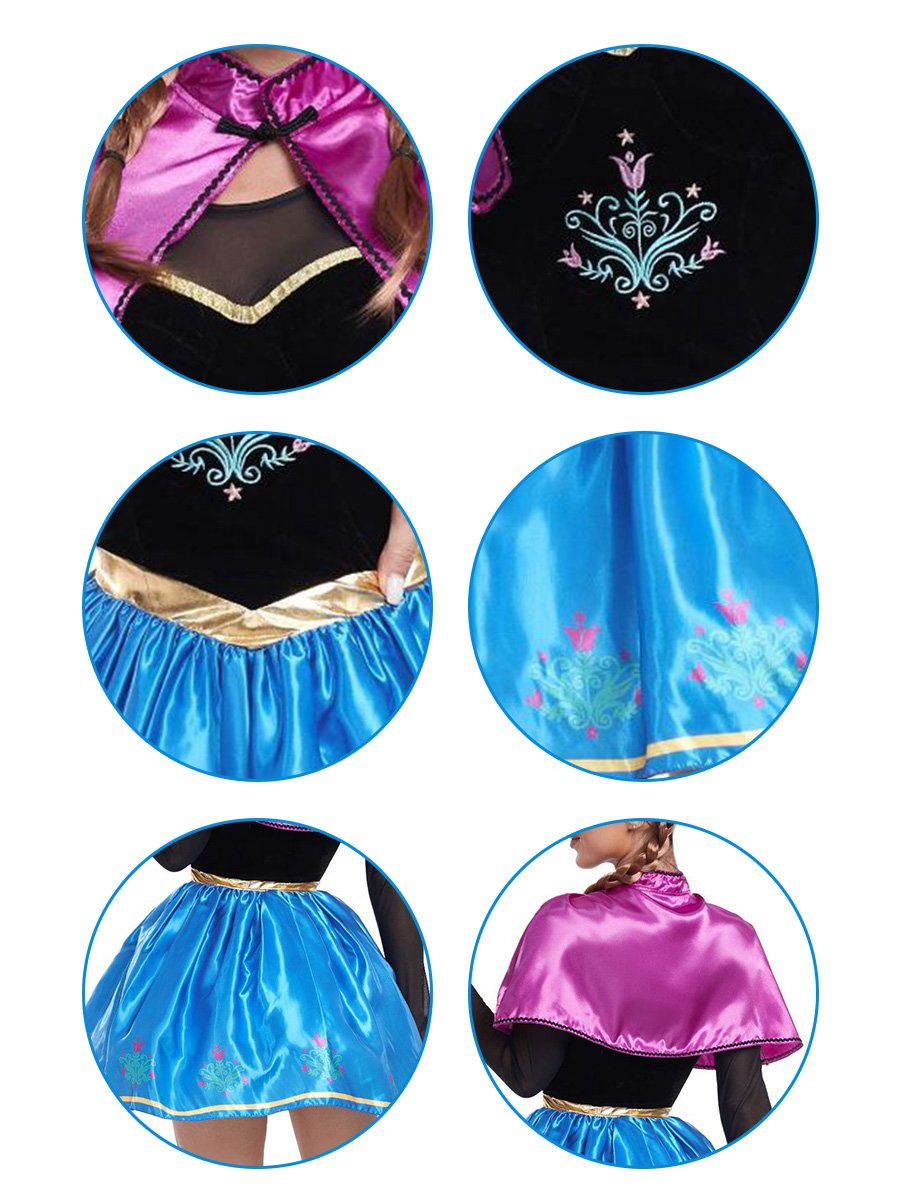 Adult 3 Piece Velvet Ice Queen Costume - Image 8