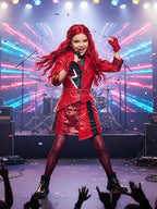 6 Piece PU Leather Red Princess Cosplay Costume - Image 5