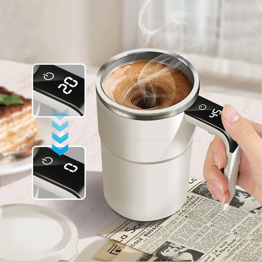 Smart Self‑Stirring Cup with LED Temperature Screen