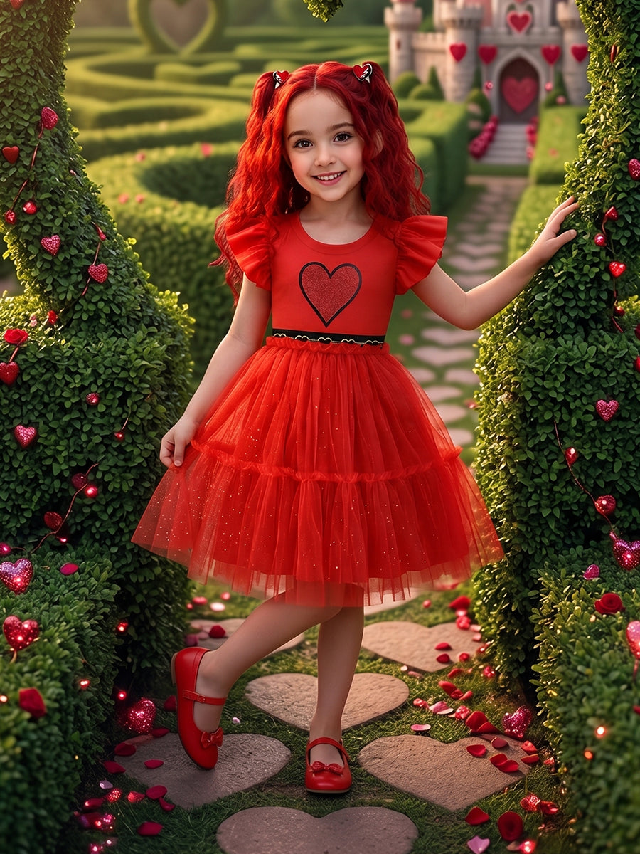 Girls Tulle Princess Costume Dress - Image 5
