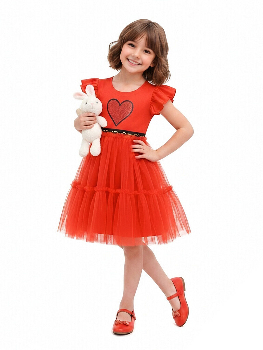 Girls Tulle Princess Costume Dress - Image 7